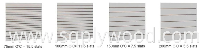 Melamine Grooved MDF Slot/Slatwall MDF for Display Furniture